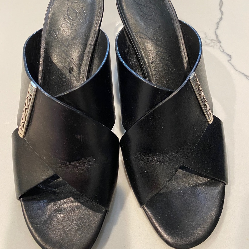 Brighton Slide on Sandals with silver accent